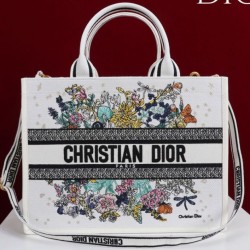 1:1 Replica Dior Lucky Medium Dior Book Tote White Knockoff