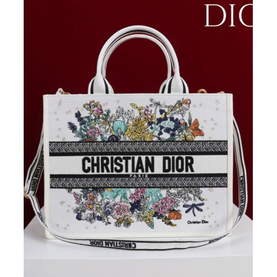 AAA Replica Dior Lucky Medium Dior Book Tote White 1:1 Replica Dior Lucky Medium Dior Book Tote White Knockoff