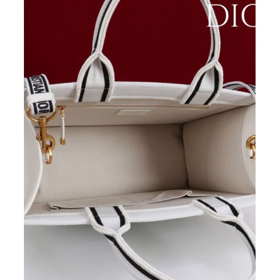 AAA Replica Dior Lucky Medium Dior Book Tote White 1:1 Replica Dior Lucky Medium Dior Book Tote White Knockoff