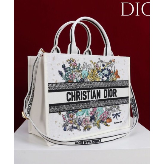 AAA Replica Dior Lucky Medium Dior Book Tote White 1:1 Replica Dior Lucky Medium Dior Book Tote White Knockoff