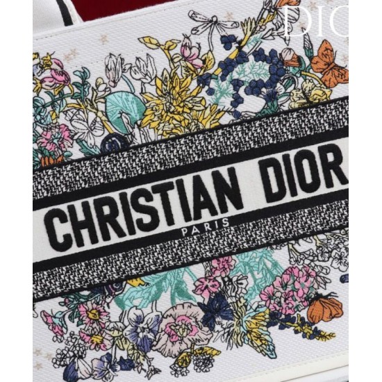 AAA Replica Dior Lucky Medium Dior Book Tote White 1:1 Replica Dior Lucky Medium Dior Book Tote White Knockoff