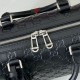 AAA Replica Gucci Men's Small GG Emblem Travel Bag 855789 Black 1:1 Replica Gucci Men's Small GG Emblem Travel Bag 855789 Black Knockoff
