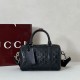 AAA Replica Gucci Men's Small GG Emblem Travel Bag 855789 Black 1:1 Replica Gucci Men's Small GG Emblem Travel Bag 855789 Black Knockoff