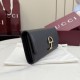 1:1 Replica Gucci Half Horsebit Continental Wallet 848791 Black Knockoff