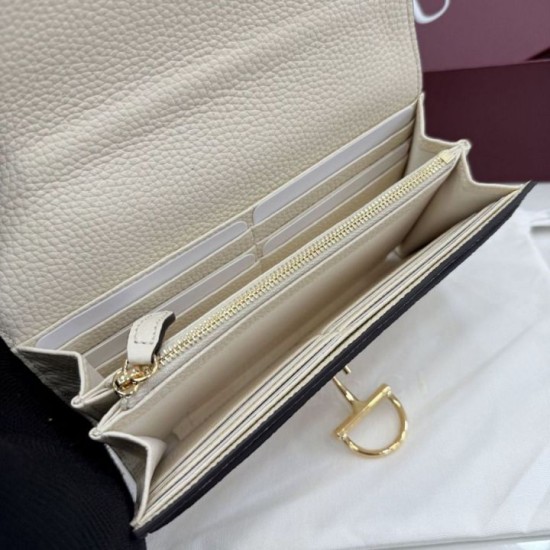 1:1 Replica Gucci Half Horsebit Continental Wallet 848791 White Knockoff
