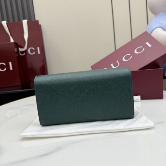 1:1 Replica Gucci Half Horsebit Continental Wallet 848791 Green Knockoff