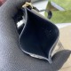 1:1 Replica Gucci GG Emblem Card Holder with Strap 819121 Black Knockoff