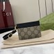 1:1 Replica Gucci GG Emblem Card Holder with Strap 819121 Black Knockoff