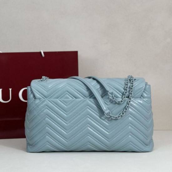 AAA Replica GG Marmont Large Crossbody Bag 850659 Blue 1:1 Replica GG Marmont Large Crossbody Bag 850659 Blue Knockoff