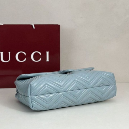 AAA Replica GG Marmont Large Crossbody Bag 850659 Blue 1:1 Replica GG Marmont Large Crossbody Bag 850659 Blue Knockoff