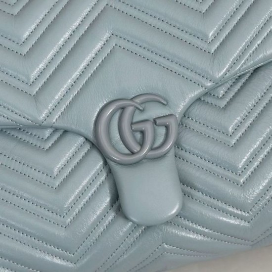 AAA Replica GG Marmont Large Crossbody Bag 850659 Blue 1:1 Replica GG Marmont Large Crossbody Bag 850659 Blue Knockoff