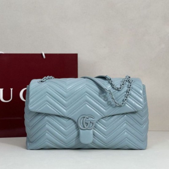 AAA Replica GG Marmont Large Crossbody Bag 850659 Blue 1:1 Replica GG Marmont Large Crossbody Bag 850659 Blue Knockoff