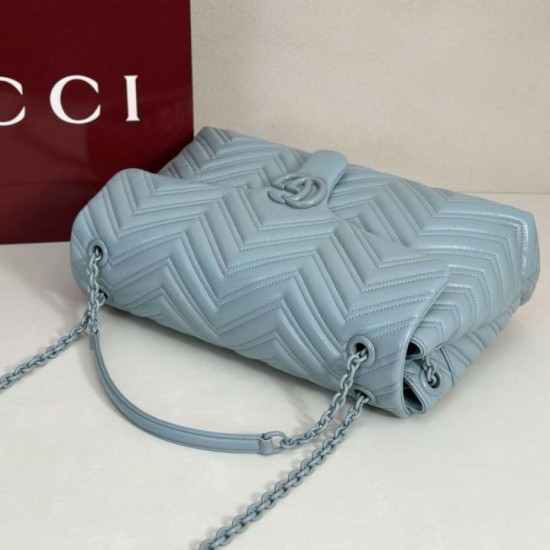 AAA Replica GG Marmont Large Crossbody Bag 850659 Blue 1:1 Replica GG Marmont Large Crossbody Bag 850659 Blue Knockoff