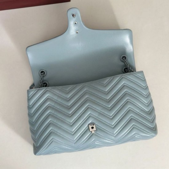 AAA Replica GG Marmont Large Crossbody Bag 850659 Blue 1:1 Replica GG Marmont Large Crossbody Bag 850659 Blue Knockoff