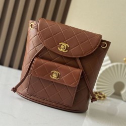 1:1 Replica Vintage Chanel Duma Backpack Brown Knockoff