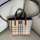AAA Replica Burberry Mini Reversible Bloomsbury Check Tote Bag Black/Brown 1:1 Replica Burberry Mini Reversible Bloomsbury Check Tote Bag Black/Brown Knockoff