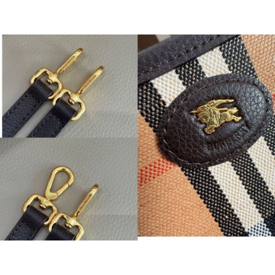 AAA Replica Burberry Mini Reversible Bloomsbury Check Tote Bag Black/Brown 1:1 Replica Burberry Mini Reversible Bloomsbury Check Tote Bag Black/Brown Knockoff