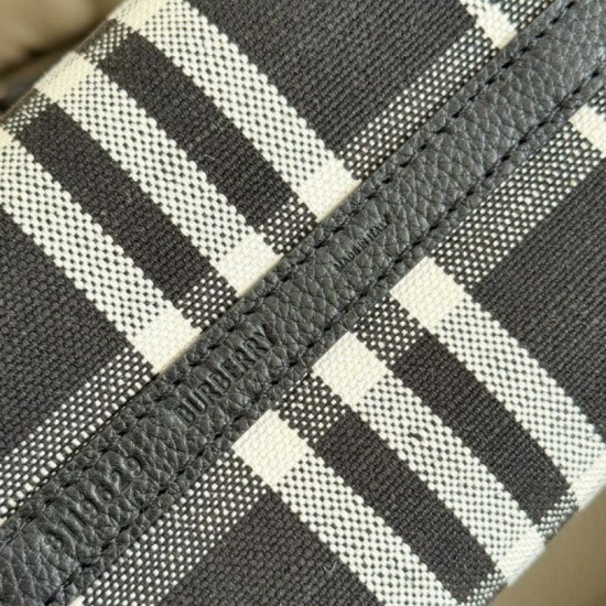 AAA Replica Burberry Mini Reversible Bloomsbury Check Tote Bag Black/Blue 1:1 Replica Burberry Mini Reversible Bloomsbury Check Tote Bag Black/Blue Knockoff