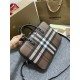 1:1 Replica Burberry Ainsworth Check Briefcase Dark Birch Brown Knockoff