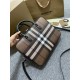 1:1 Replica Burberry Ainsworth Check Briefcase Dark Birch Brown Knockoff