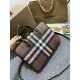 1:1 Replica Burberry Ainsworth Check Briefcase Dark Birch Brown Knockoff