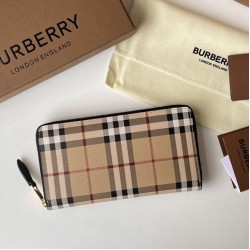 AAA Replica Burberry Vintage Check E-canvas Zip Around Wallet 1:1 Replica Burberry Vintage Check E-canvas Zip Around Wallet Knockoff