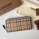 1:1 Replica Burberry Vintage Check E-canvas Zip Around Wallet Knockoff