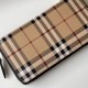 1:1 Replica Burberry Vintage Check E-canvas Zip Around Wallet Knockoff