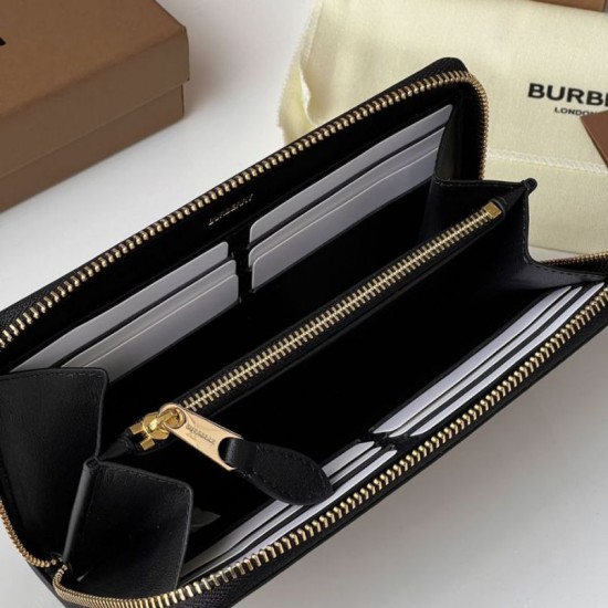 1:1 Replica Burberry Vintage Check E-canvas Zip Around Wallet Knockoff