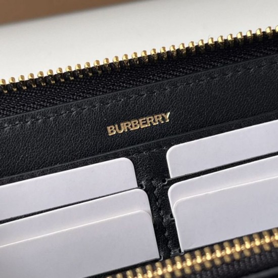 1:1 Replica Burberry Vintage Check E-canvas Zip Around Wallet Knockoff