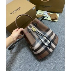 1:1 Replica Burberry Small TB Bucket Bag Coffee Knockoff