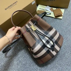1:1 Replica Burberry Small TB Bucket Bag Coffee Knockoff