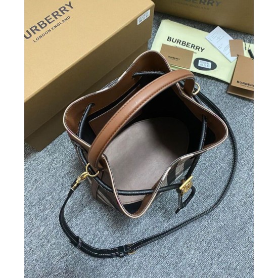 AAA Replica Burberry Small TB Bucket Bag Coffee 1:1 Replica Burberry Small TB Bucket Bag Coffee Knockoff
