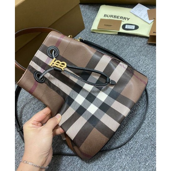 AAA Replica Burberry Small TB Bucket Bag Coffee 1:1 Replica Burberry Small TB Bucket Bag Coffee Knockoff