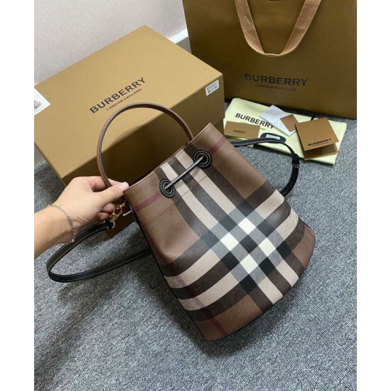 AAA Replica Burberry Small TB Bucket Bag Coffee 1:1 Replica Burberry Small TB Bucket Bag Coffee Knockoff