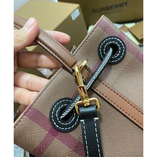AAA Replica Burberry Small TB Bucket Bag Coffee 1:1 Replica Burberry Small TB Bucket Bag Coffee Knockoff