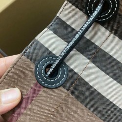 1:1 Replica Burberry Small TB Bucket Bag Coffee Knockoff