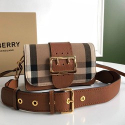 1:1 Replica Burberry Small Buckle Crossbody Bag Coffee Knockoff