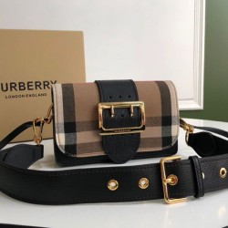 1:1 Replica Burberry Small Buckle Crossbody Bag Black Knockoff