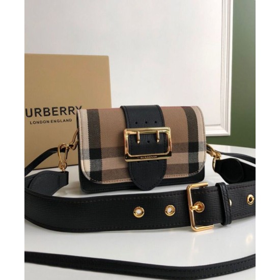 AAA Replica Burberry Small Buckle Crossbody Bag Black 1:1 Replica Burberry Small Buckle Crossbody Bag Black Knockoff