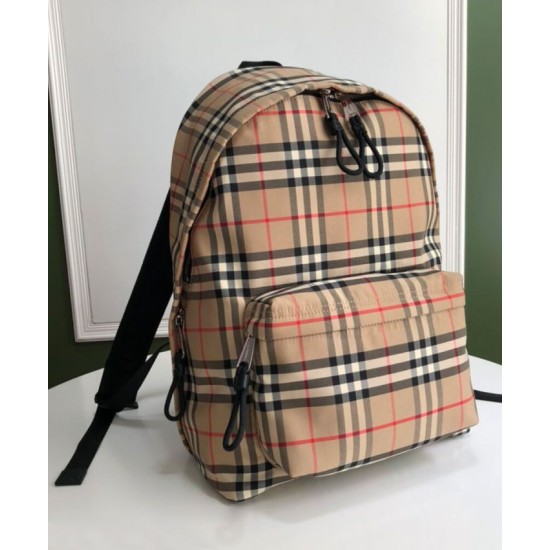 AAA Replica Burberry Check Backpack Apricot 1:1 Replica Burberry Check Backpack Apricot Knockoff