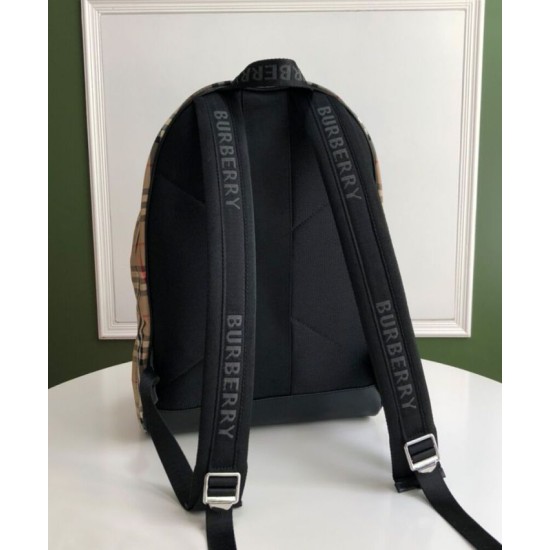 AAA Replica Burberry Check Backpack Apricot 1:1 Replica Burberry Check Backpack Apricot Knockoff