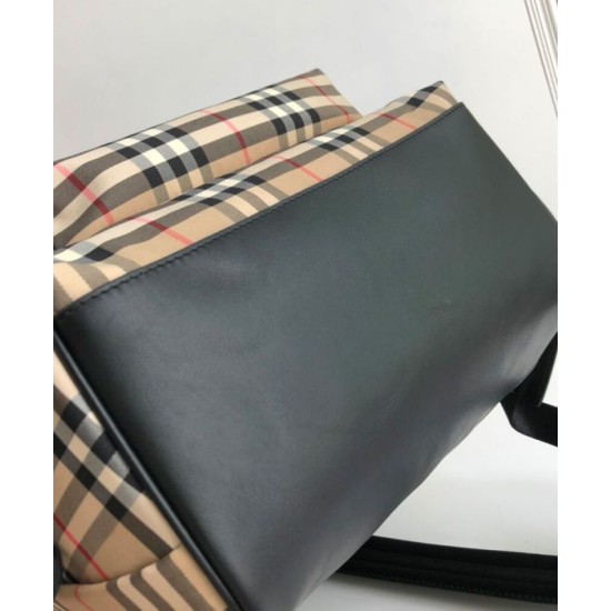 AAA Replica Burberry Check Backpack Apricot 1:1 Replica Burberry Check Backpack Apricot Knockoff