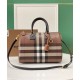 AAA Replica Burberry Medium Check Bowling Bag Brown 1:1 Replica Burberry Medium Check Bowling Bag Brown Knockoff