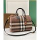 AAA Replica Burberry Medium Check Bowling Bag Brown 1:1 Replica Burberry Medium Check Bowling Bag Brown Knockoff