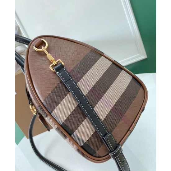 AAA Replica Burberry Medium Check Bowling Bag Brown 1:1 Replica Burberry Medium Check Bowling Bag Brown Knockoff