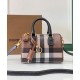 AAA Replica Burberry Mini Checked Bowling Bag Black 1:1 Replica Burberry Mini Checked Bowling Bag Black Knockoff