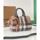 AAA Replica Burberry Mini Checked Bowling Bag Black 1:1 Replica Burberry Mini Checked Bowling Bag Black Knockoff