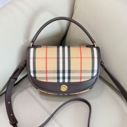 1:1 Replica Burberry Highlands Shoulder Bag Dark Coffee Knockoff