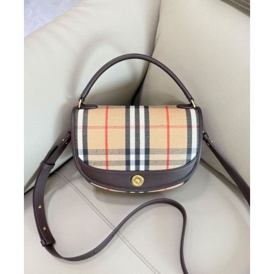 1:1 Replica Burberry Highlands Shoulder Bag Dark Coffee Knockoff